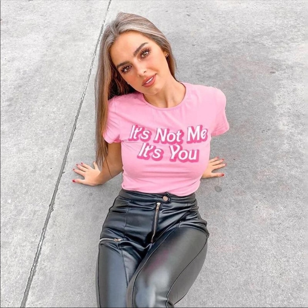 ROMWE Pink Crop Top
